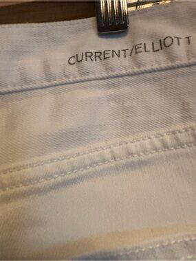 Current/Elliott Bright White Denim shorts